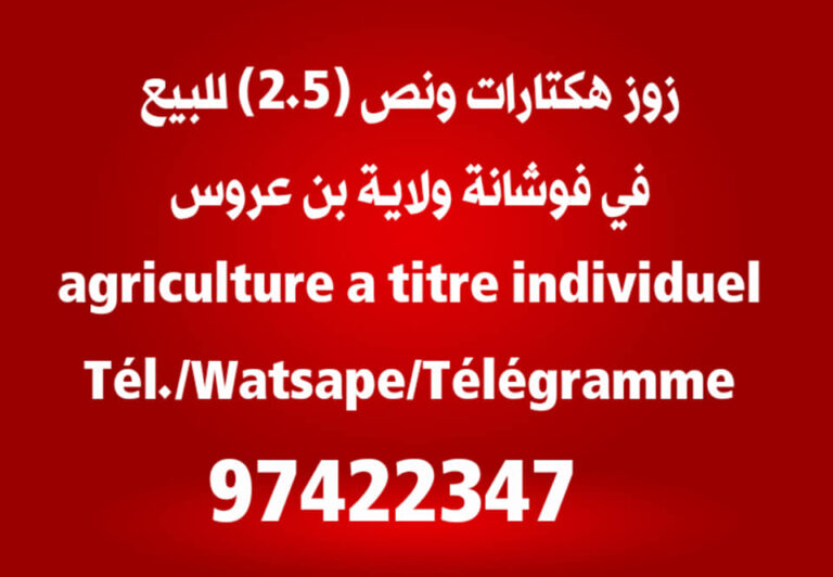 أرض فلاحية للبيع