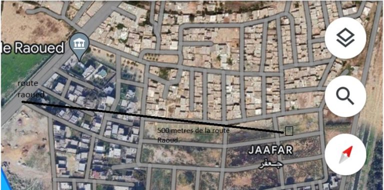 Terrain &agrave; nour jaafar 170m
