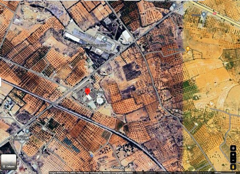 Terrain 6300m en face ecovillage &agrave; sidi bouali