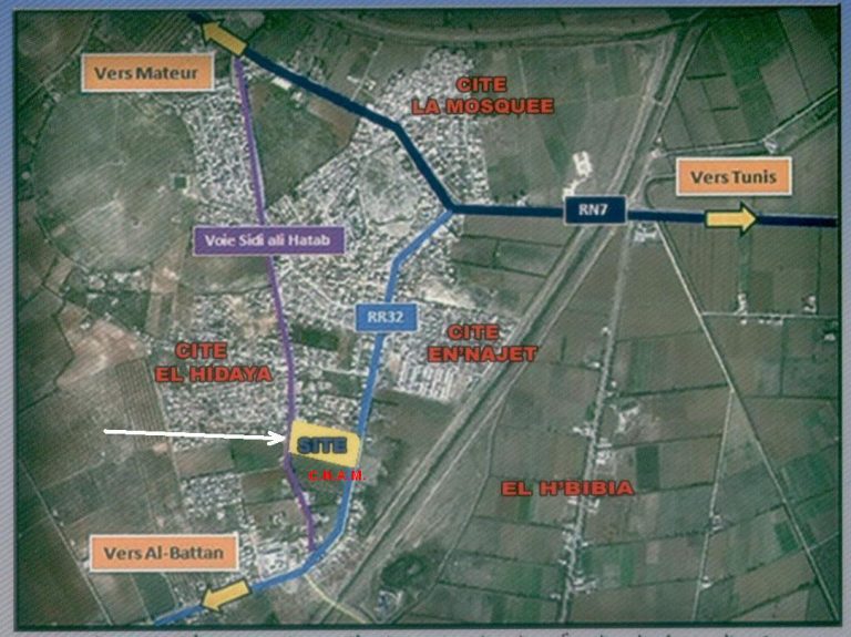 Terrain pour villa viabilis&eacute; avec titre bleu