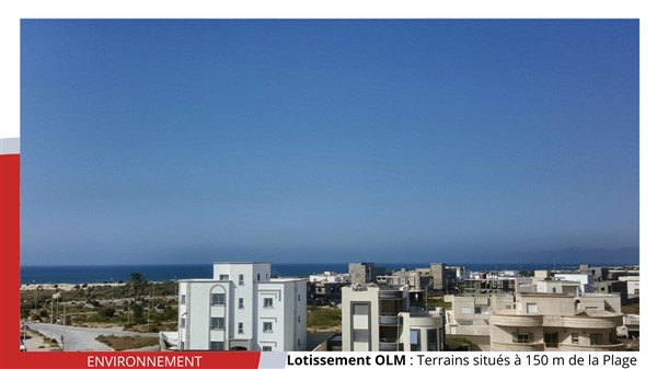 Terrain de 420 m2 &agrave; 580 dt le m2