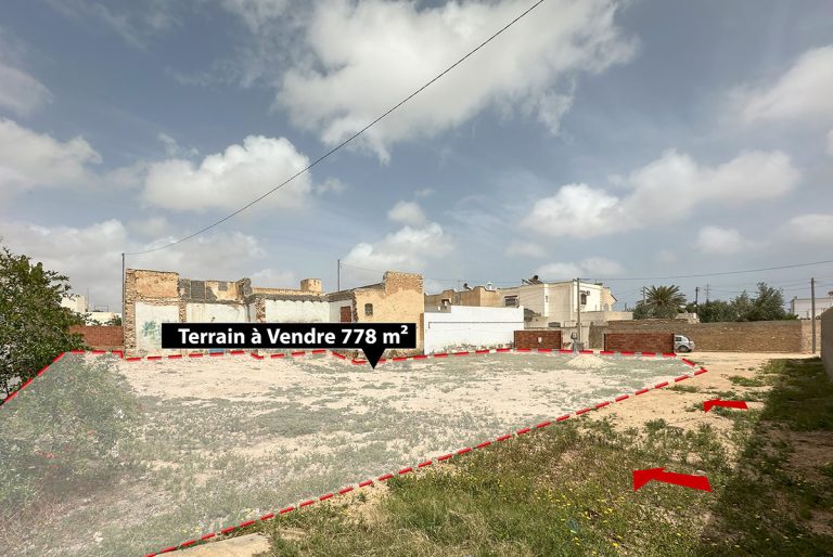 Terrain 778m &agrave; sfax el ain km 3