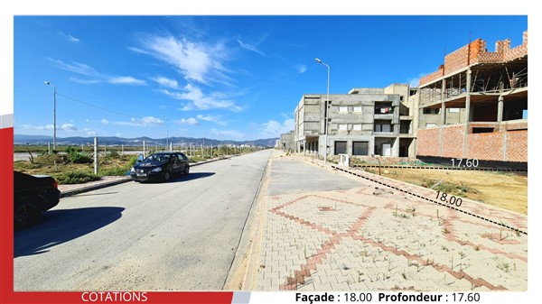 Terrain de 317 m2 de coin commercial r&eacute;sidentiel