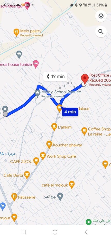 Terrain 500m cl&ocirc;tur&eacute; avec titre bleu &agrave; raoued