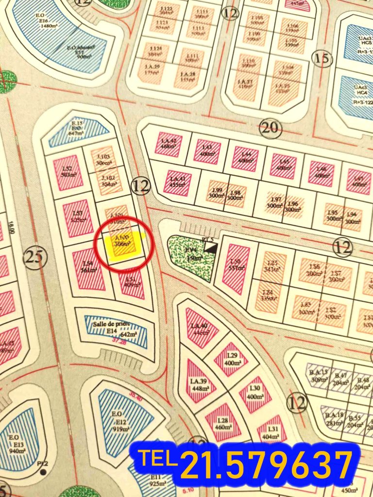 Lot afh 306m2 jardin de tunis manouba