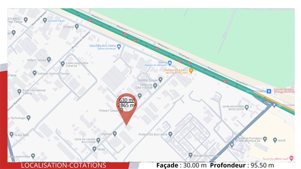 Local industriel 630 m2 sur 2865 z ind bir elbey