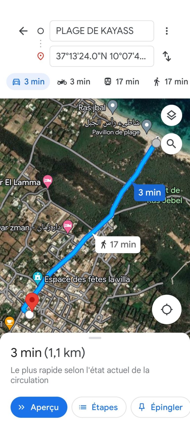 Av terrain ras jebal 273 m constructible