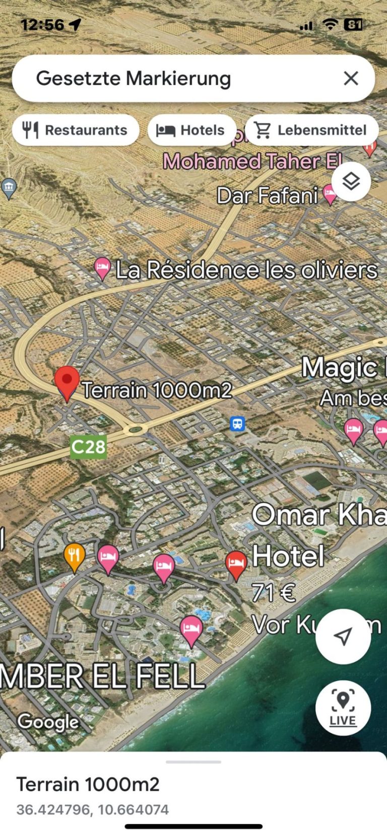 Terrain a el merezka hammamet