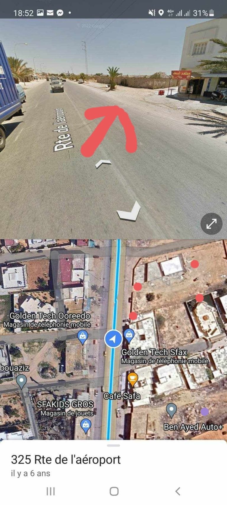 Terrain sur la route principal