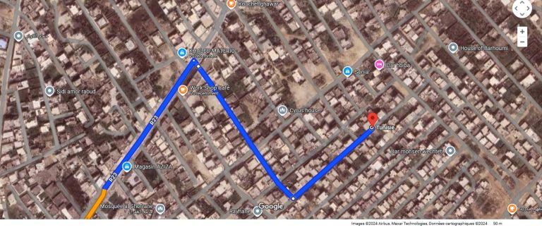 Terrain &agrave; route de raoued