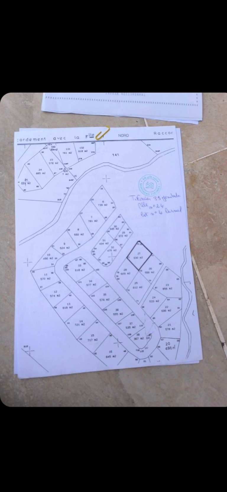 Terrain titr&eacute; vue sur mer zone touristique