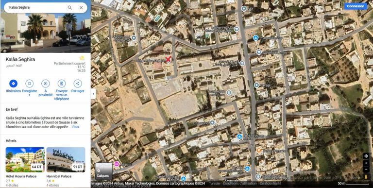 Terrain zone villas derri&eacute;re coll&egrave;ge kalaa seghira