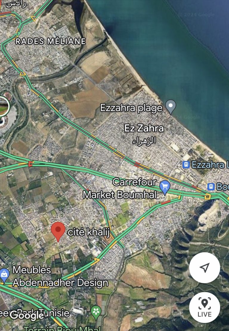 Terrain boumhel 312 m2 cite khalij