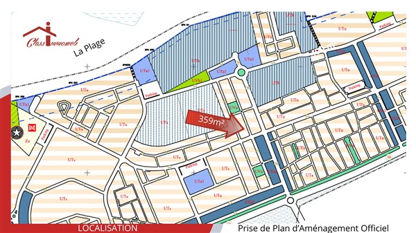 Terrain de 359 m2 &agrave; 520 tnd le m2
