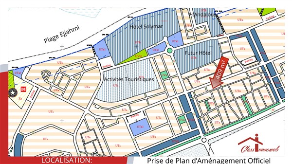 Terrain de 409 m2 &agrave; 560 tnd le m2