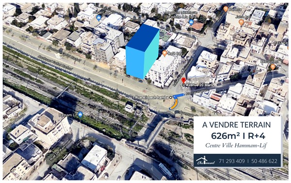 Terrain de 626 m2 com r&eacute;sid r plus 4