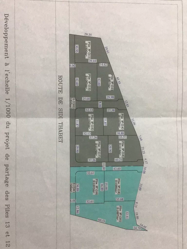 Terrain sur la route principale sabelet ben ammar