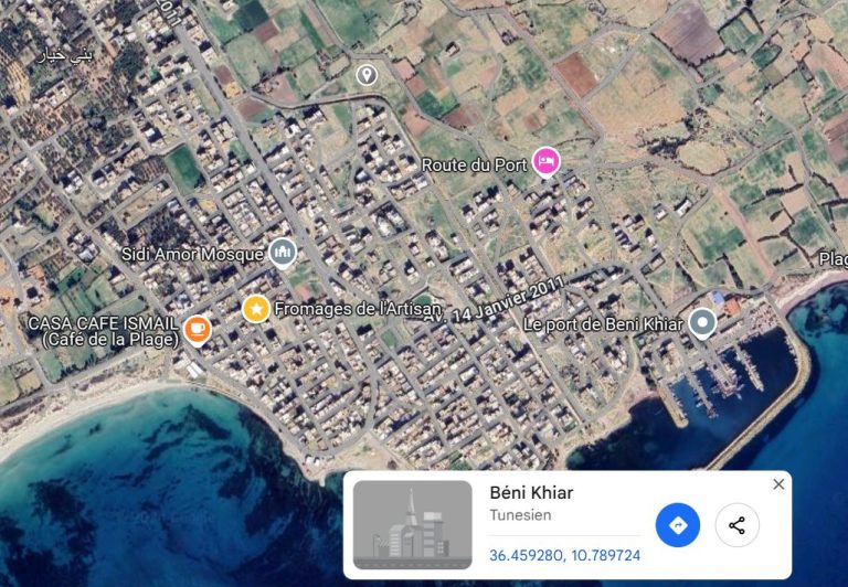 Terrain 2200m2 titre bleu beni khiar plage