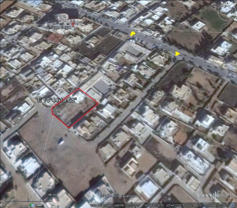 Terrain 1737 m2 route el ain km 2