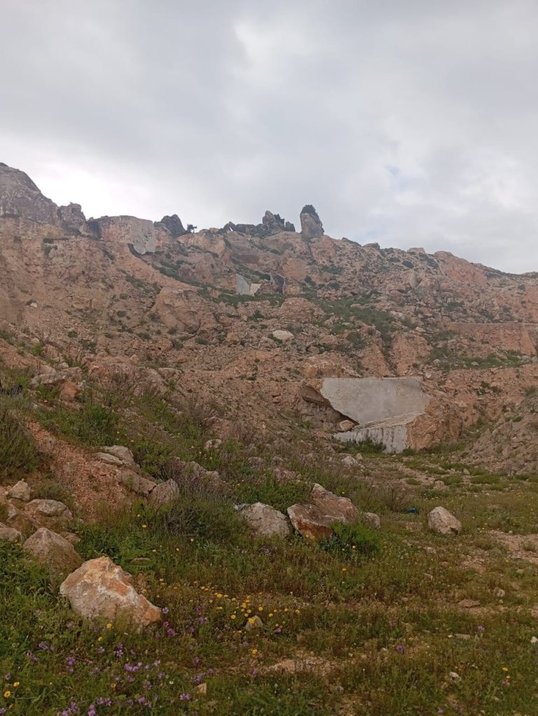 Terrain avec gisement de marbre proche el mazraa