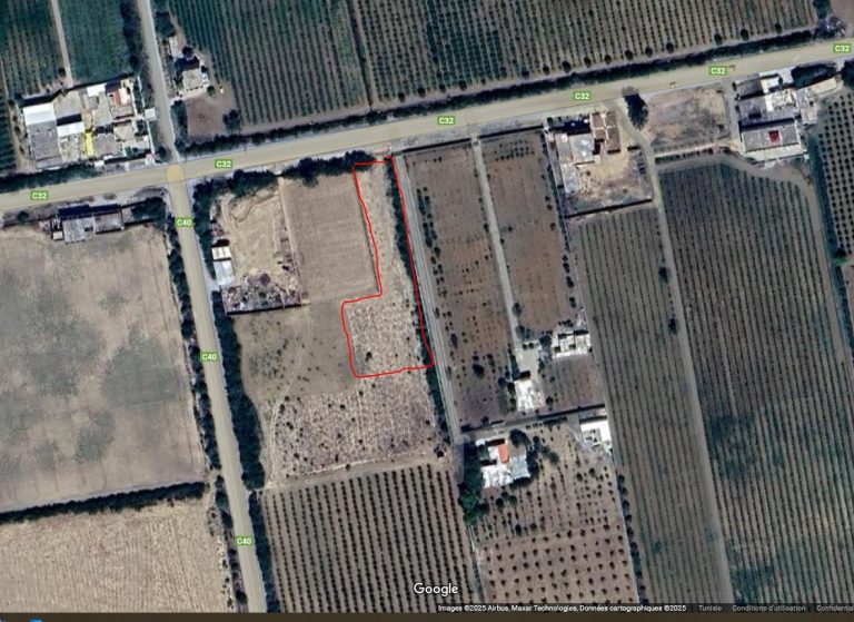 Terrain de 3300m2 jedaida rue principale