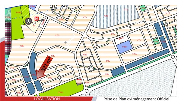 Terrain de 521 m2 de coin commercial r&eacute;sidentiel