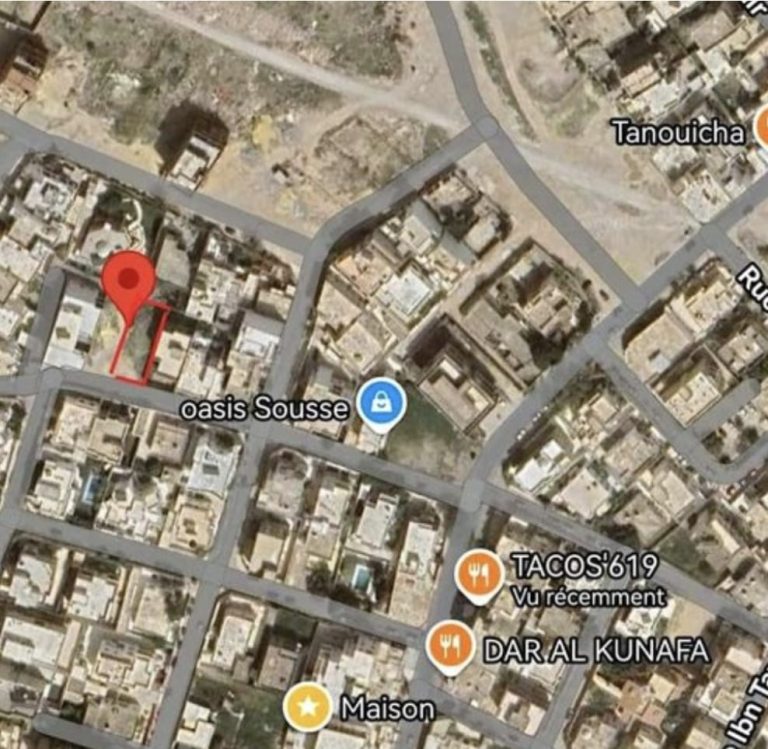 Terrain pret a construire 363m2 à khezama ouest
