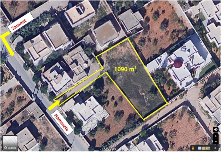 Terrain nu cl&ocirc;tur&eacute; 1090 m2 sakiet ezzit essedra