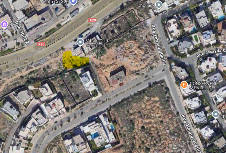 Magnifique terrain &agrave; jardin el menzah 1 sur x20