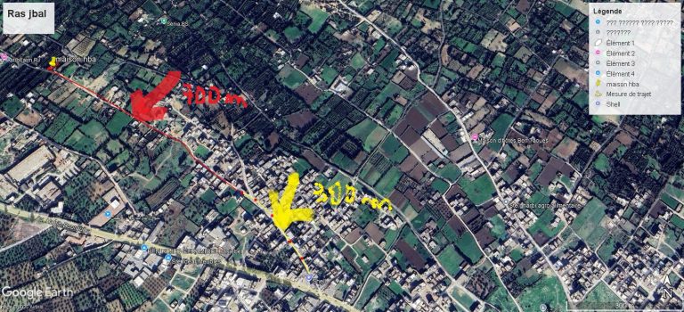 Maison rasjbel terrain 308 m 2 &agrave; 700m de rue