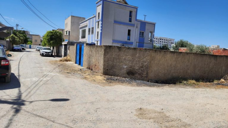 Terrain de 300m &agrave; mornaguia cl&ocirc;tur&eacute;