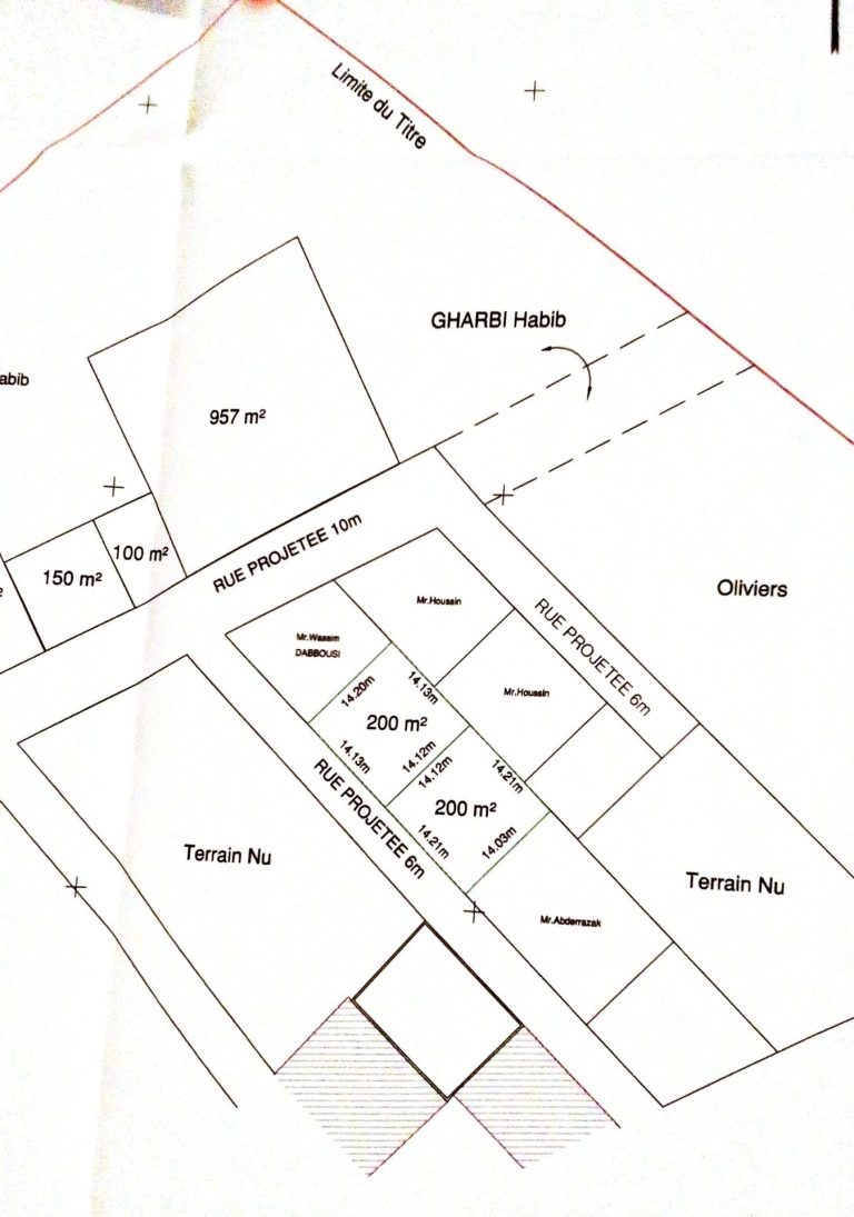 Terrain mnihla 200m2