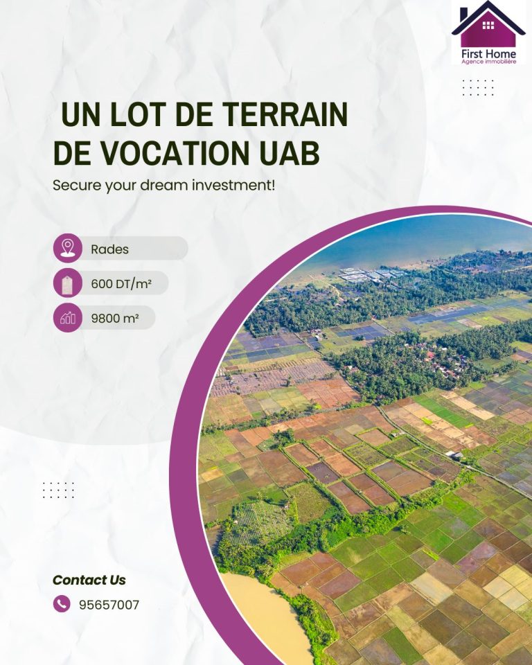 Lot de terrain de vocation uab