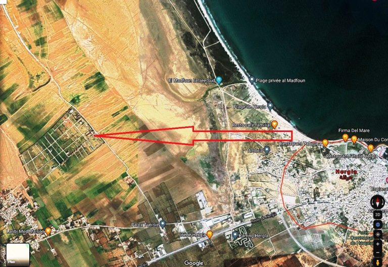 Terrain cl&ocirc;tur&eacute; 590m &agrave; 1km de la plage hergla