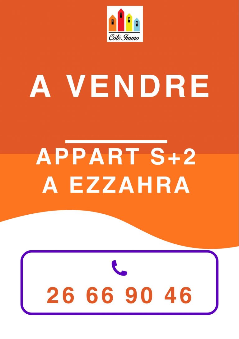 Appartement s2 hst &agrave; ezzahra