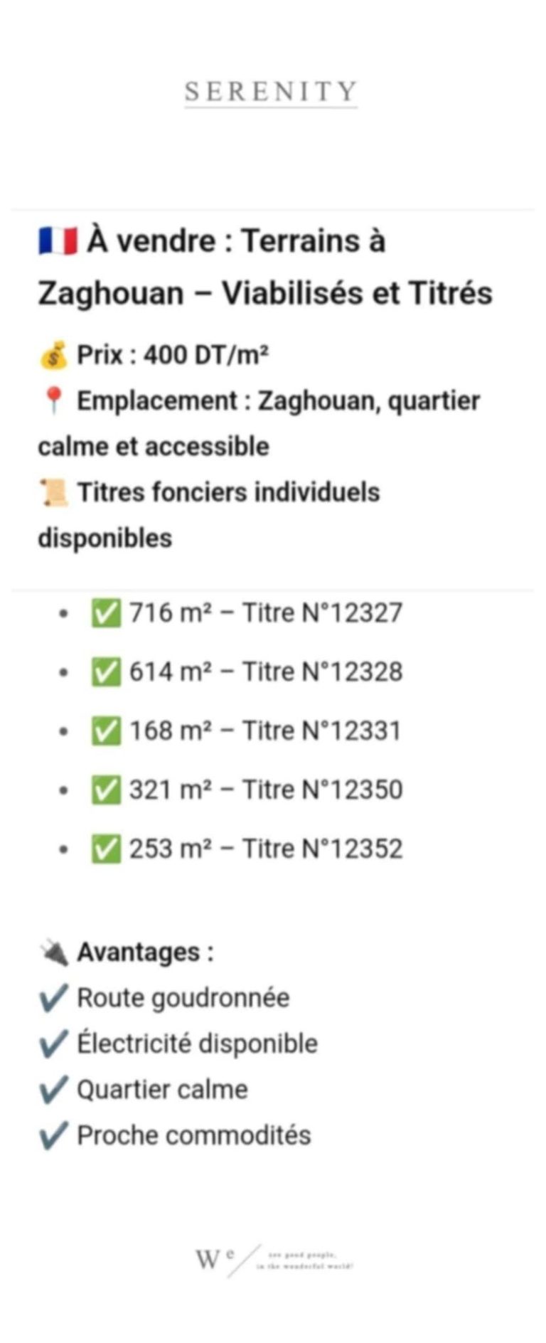 Terrains viabilisés à zaghouan