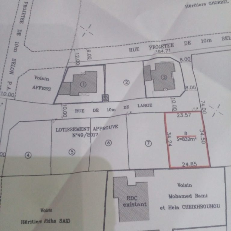 Lotissement approuv&eacute; rte el ain km 8 et demi