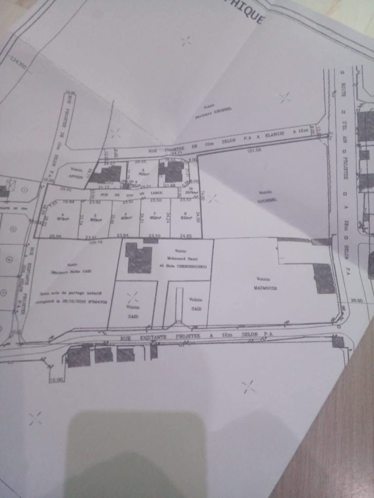 Lotissement approuv&eacute; rte el ain km 8 et demi