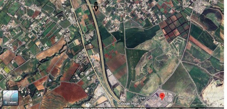 Un lot de terrain autoroute tunis bizerte