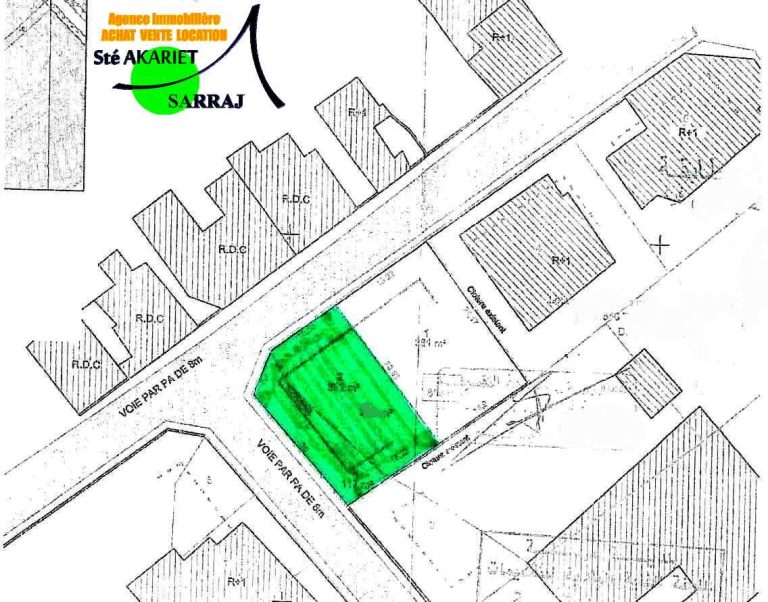 Terrain 362m pr&eacute;s de carrefour market khzema