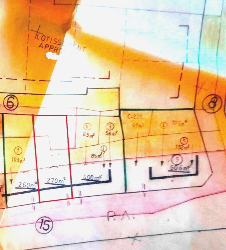 Terrain approuv&eacute; 270m &agrave; 800m de la plage hergla