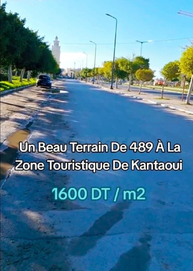 Un lot de 489 m terrain a kantaoui
