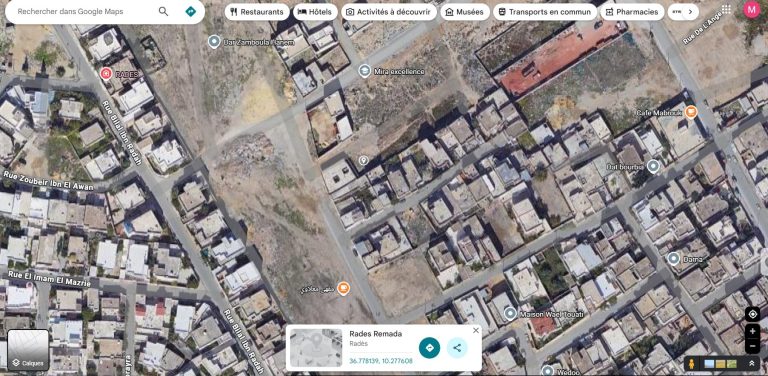 Terrain &agrave; rades