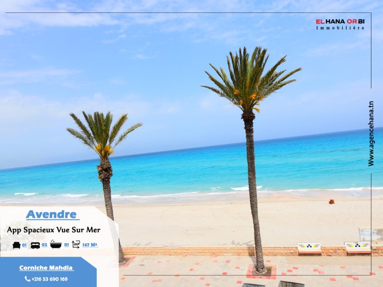 S2 spacieux pied dans l eau avec parking &agrave; mahdia