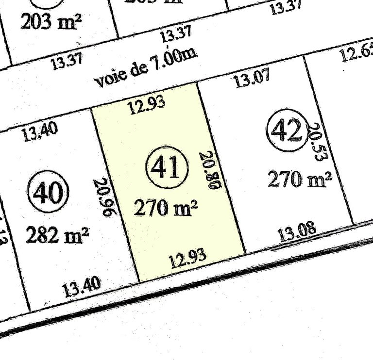 Terrain nu 270 m2 oued lil manouba