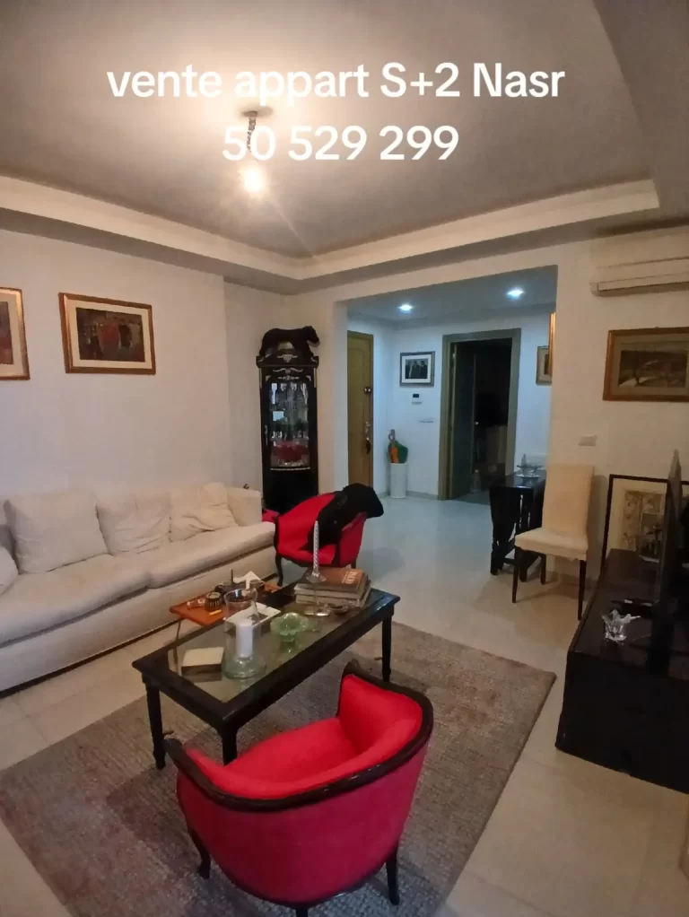 Appartement s2 cit&eacute; nasr av hedi nouira