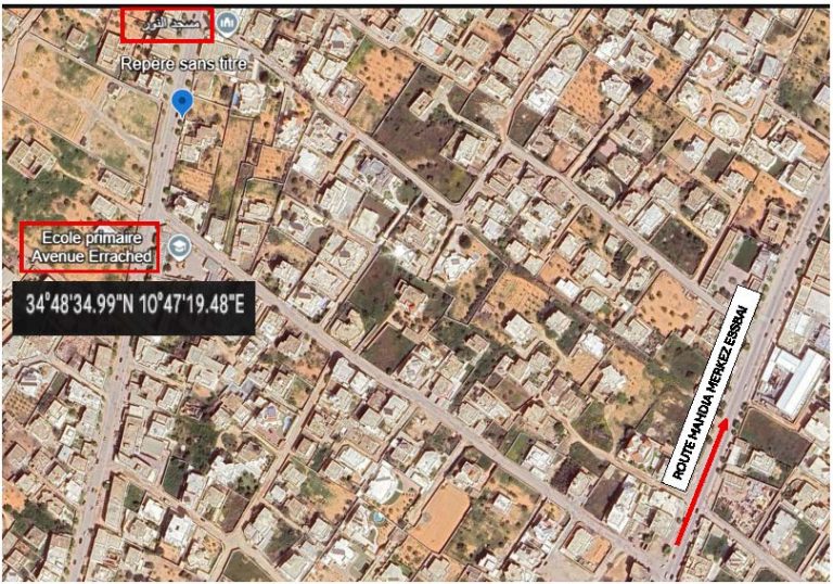 Terrain r4 3108m2 57x55 1 position route errached
