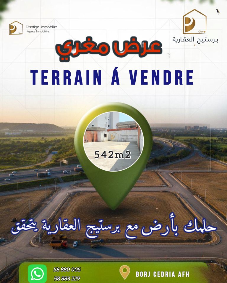 Terrain avec 2 locaux commercial